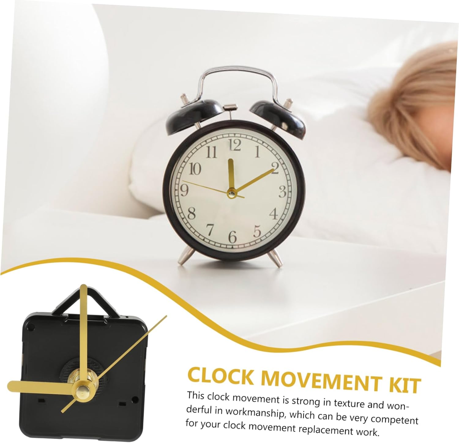 Uonlytech 2 Sets Silent Wall Clock Movement Electric Clock Mechanism