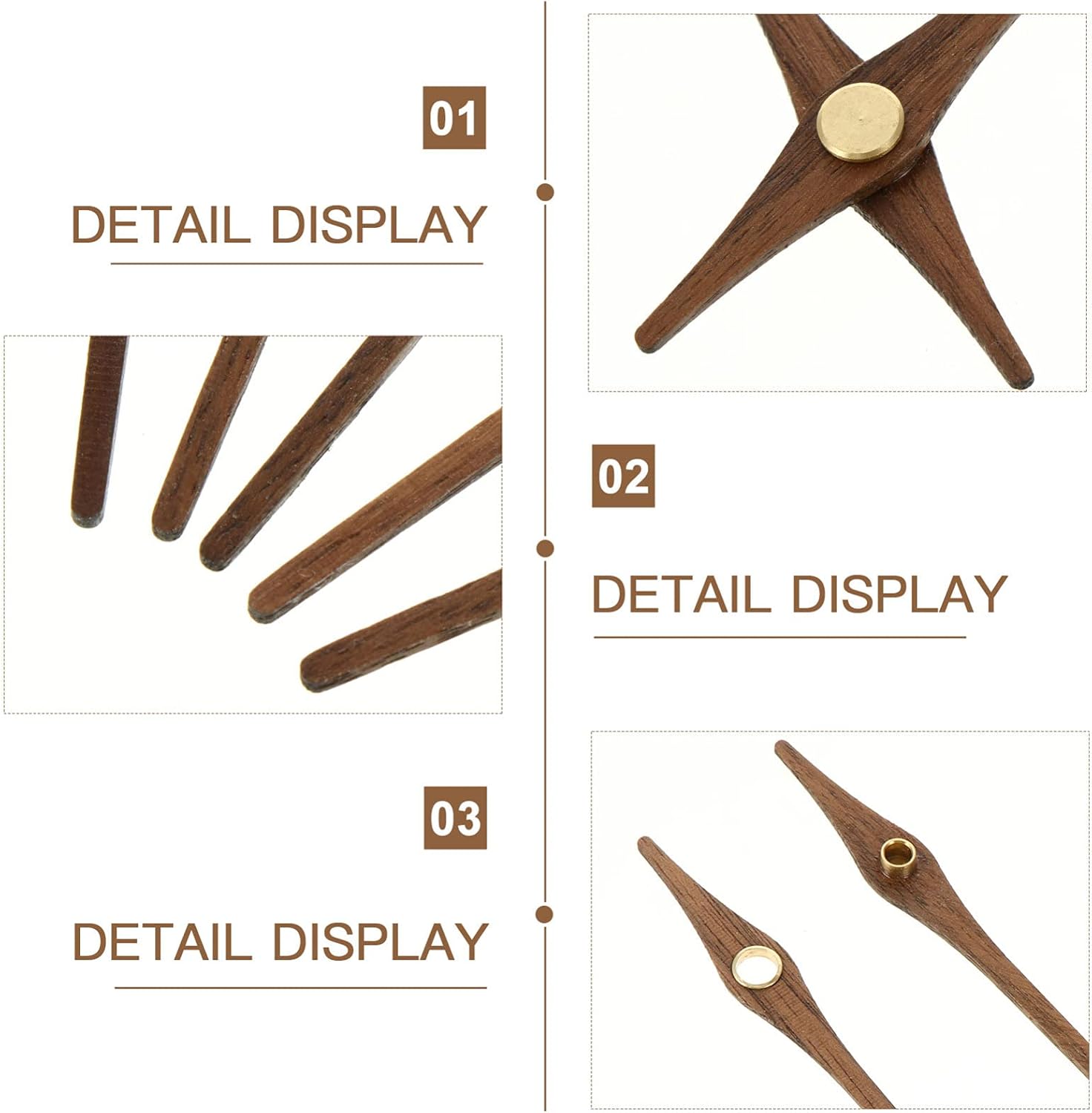 Wooden Clock Movement Parts with Spade for DIY and Repair