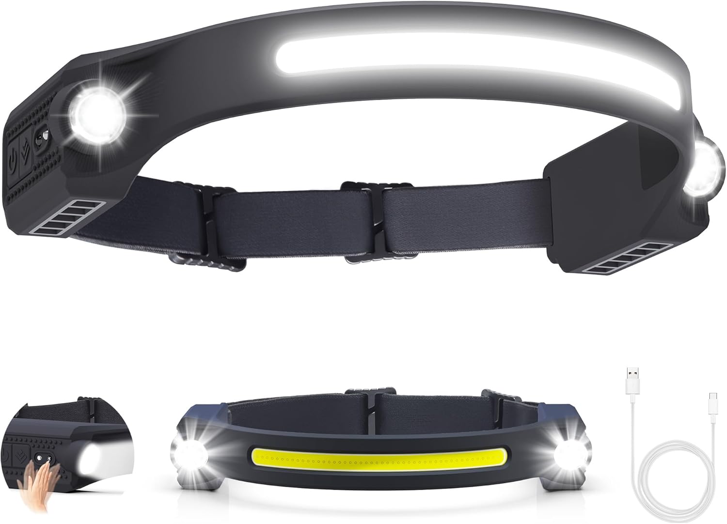AlpsWolf Rechargeable LED Headlamp with Motion Sensor