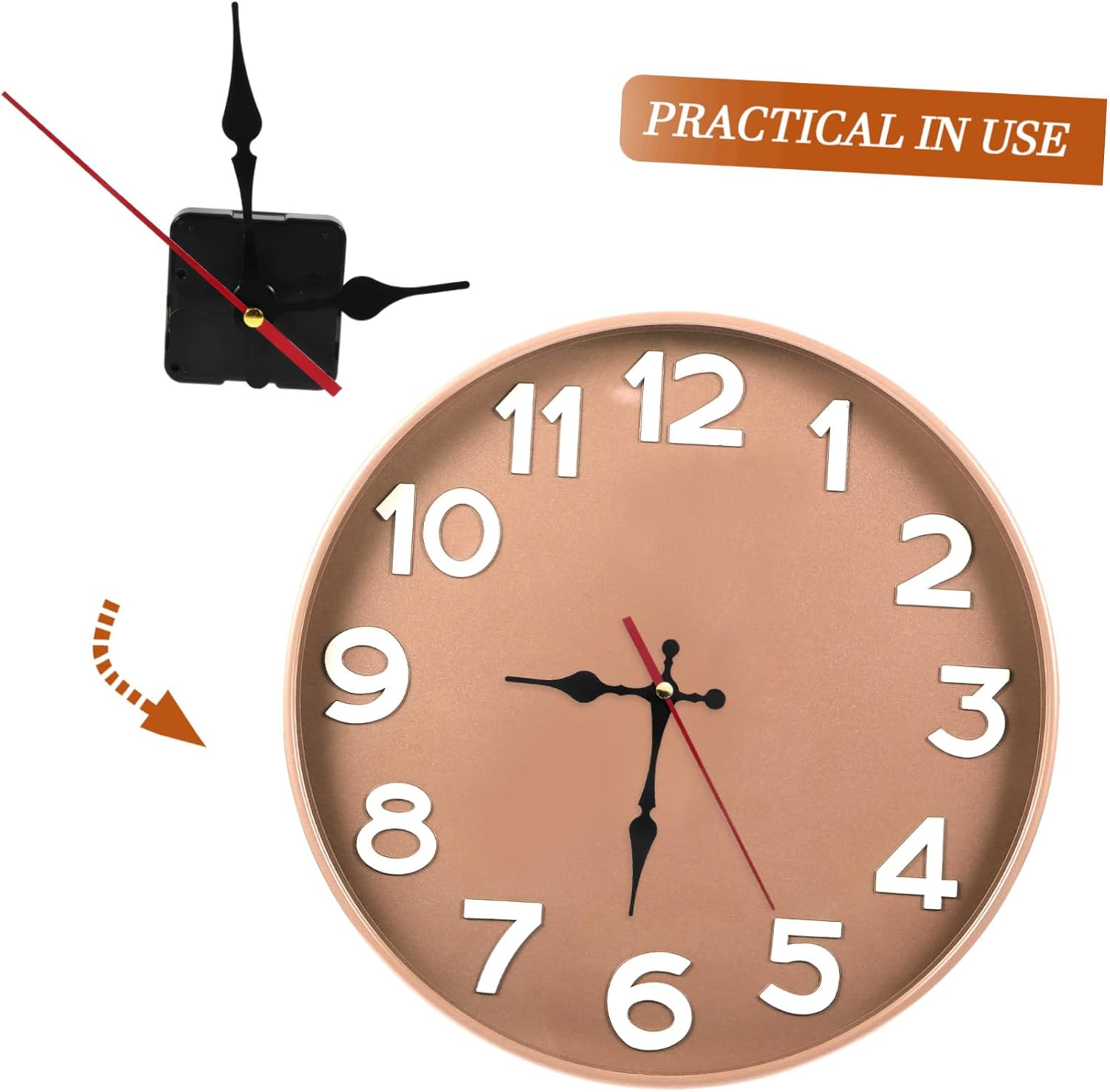 Silent Quartz Clock Mechanism Replacement Kit