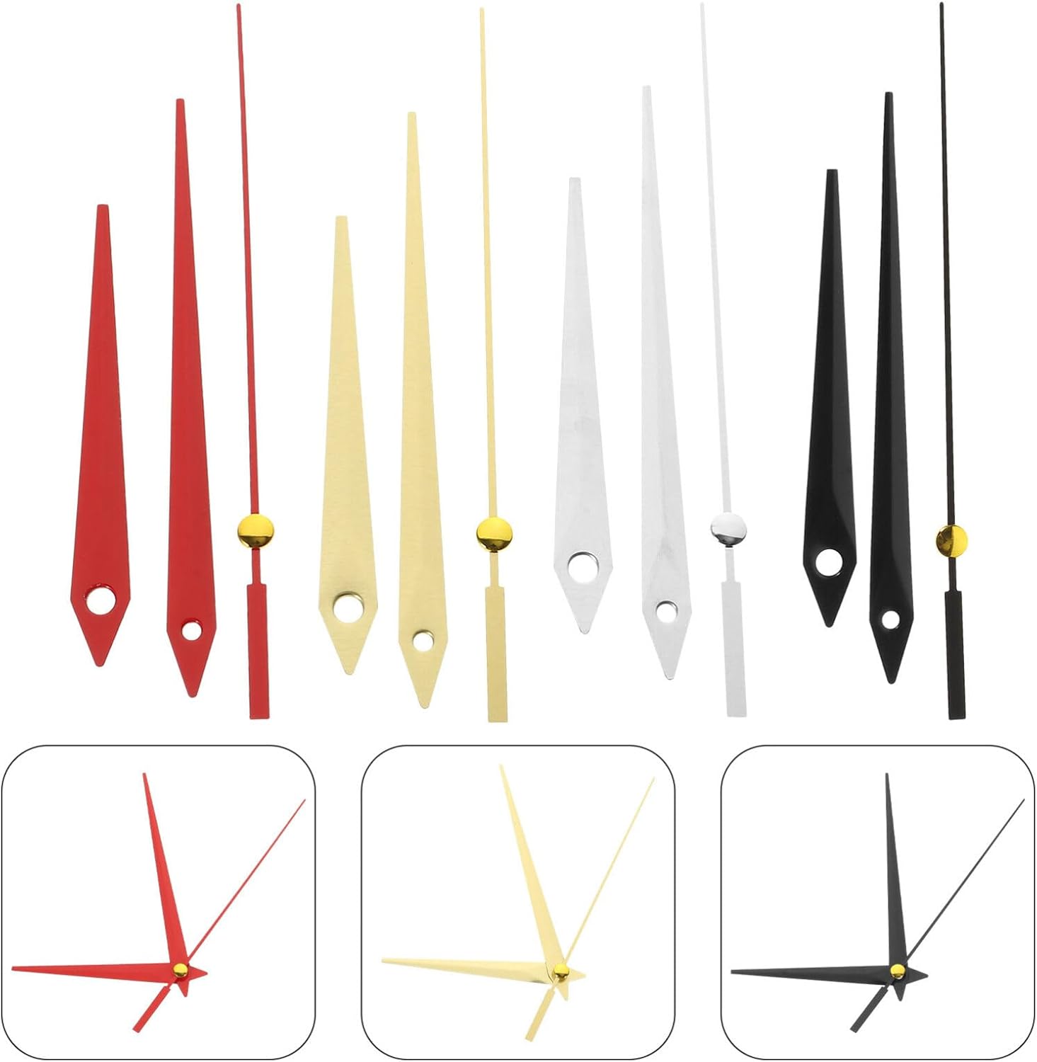 Uonlytech 4 Sets Wall Clock Mechanism Kit