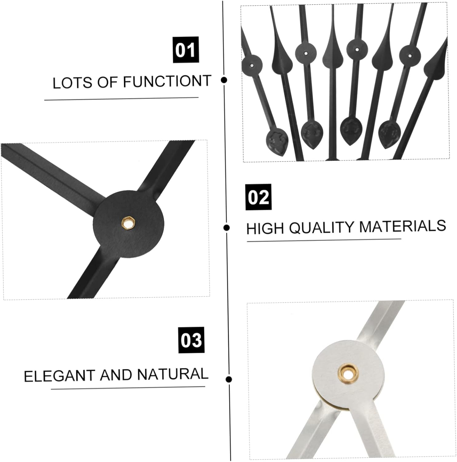 Premium Aluminum Wall Clock Replacement Hands