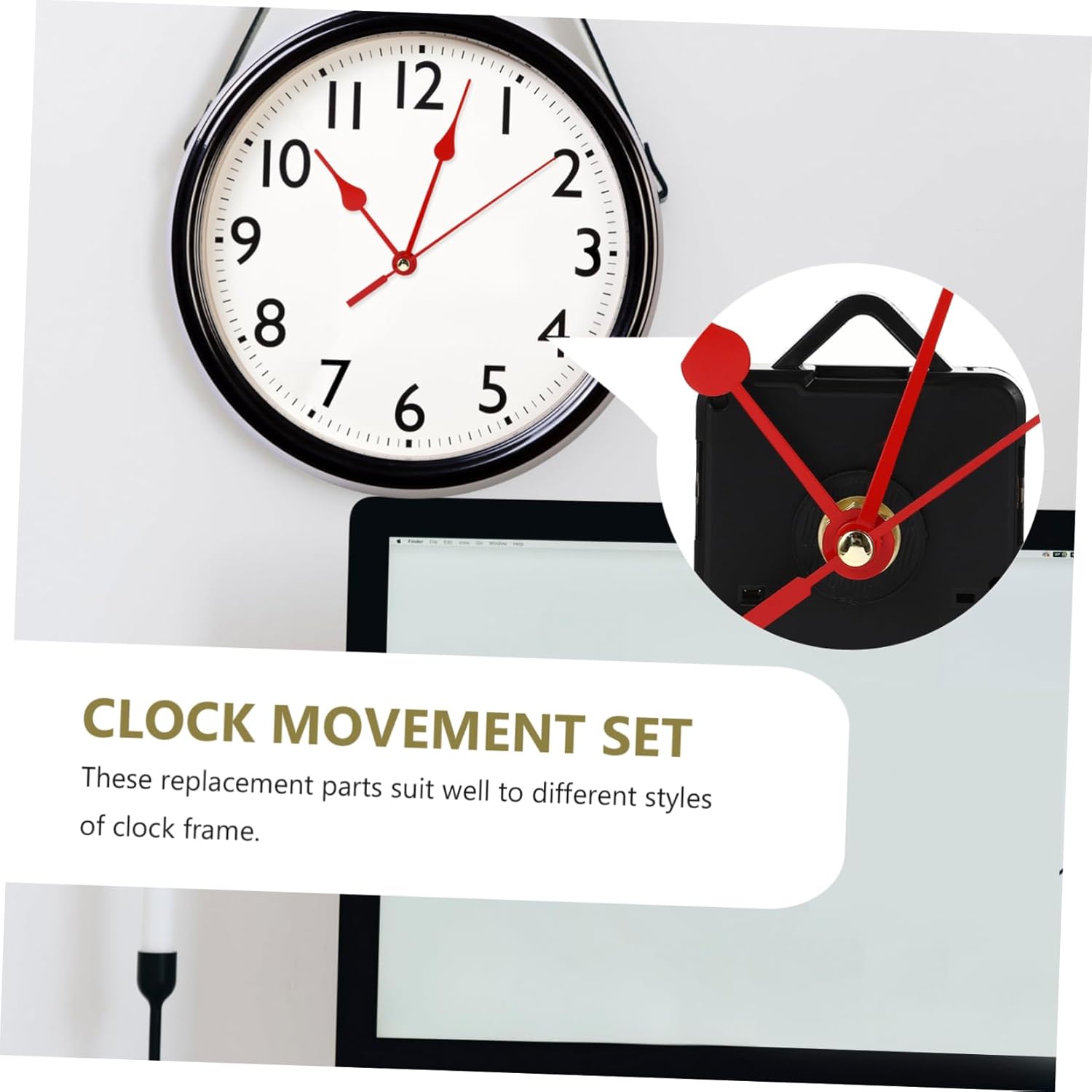 Silent Quartz Clock Movement Red Precision Timer