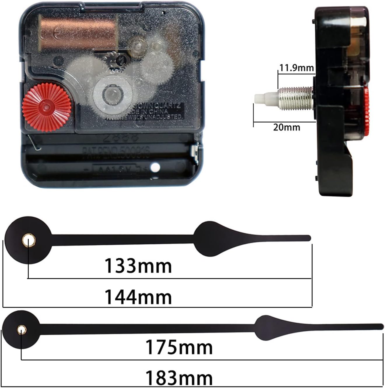 Silent Quartz 12888 Wall Clock Movement Part Replacement