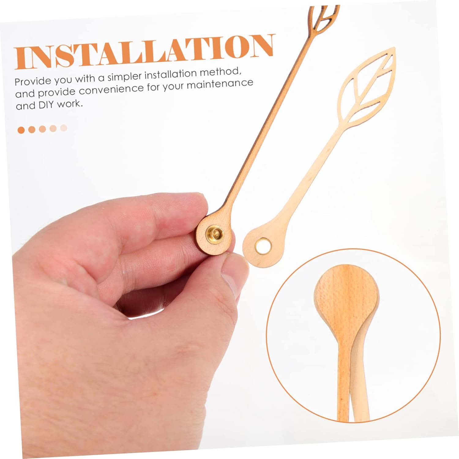UOnlyTech 10-Inch Decorative Wooden Clock Hands Set