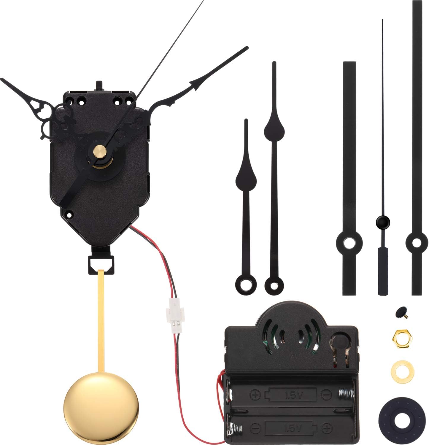Hicarer Quartz Pendulum Trigger Clock Movement Chime Music Box Complete Pendulum Clock Kit