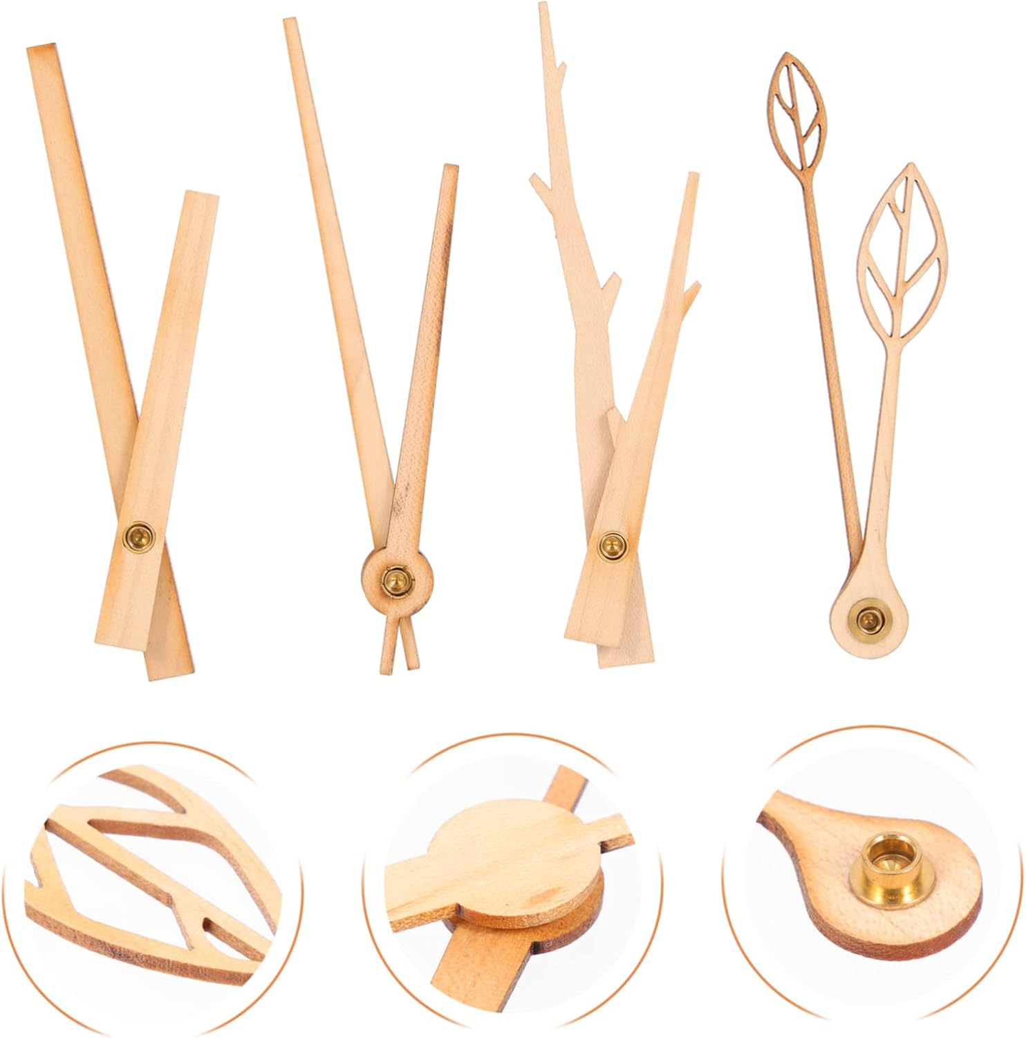 UOnlyTech 10-Inch Decorative Wooden Clock Hands Set
