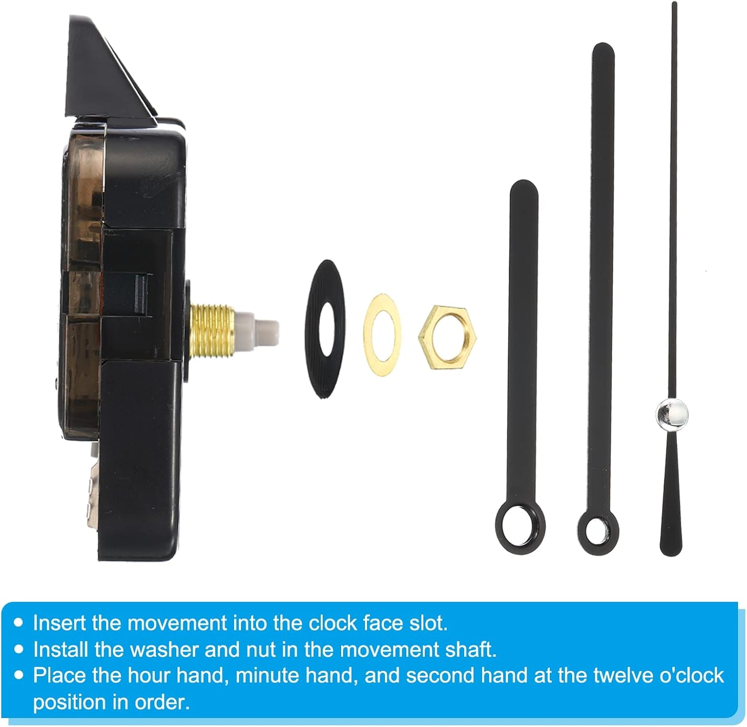 Reliable Battery-Operated Clock Repair Kit for DIY Projects