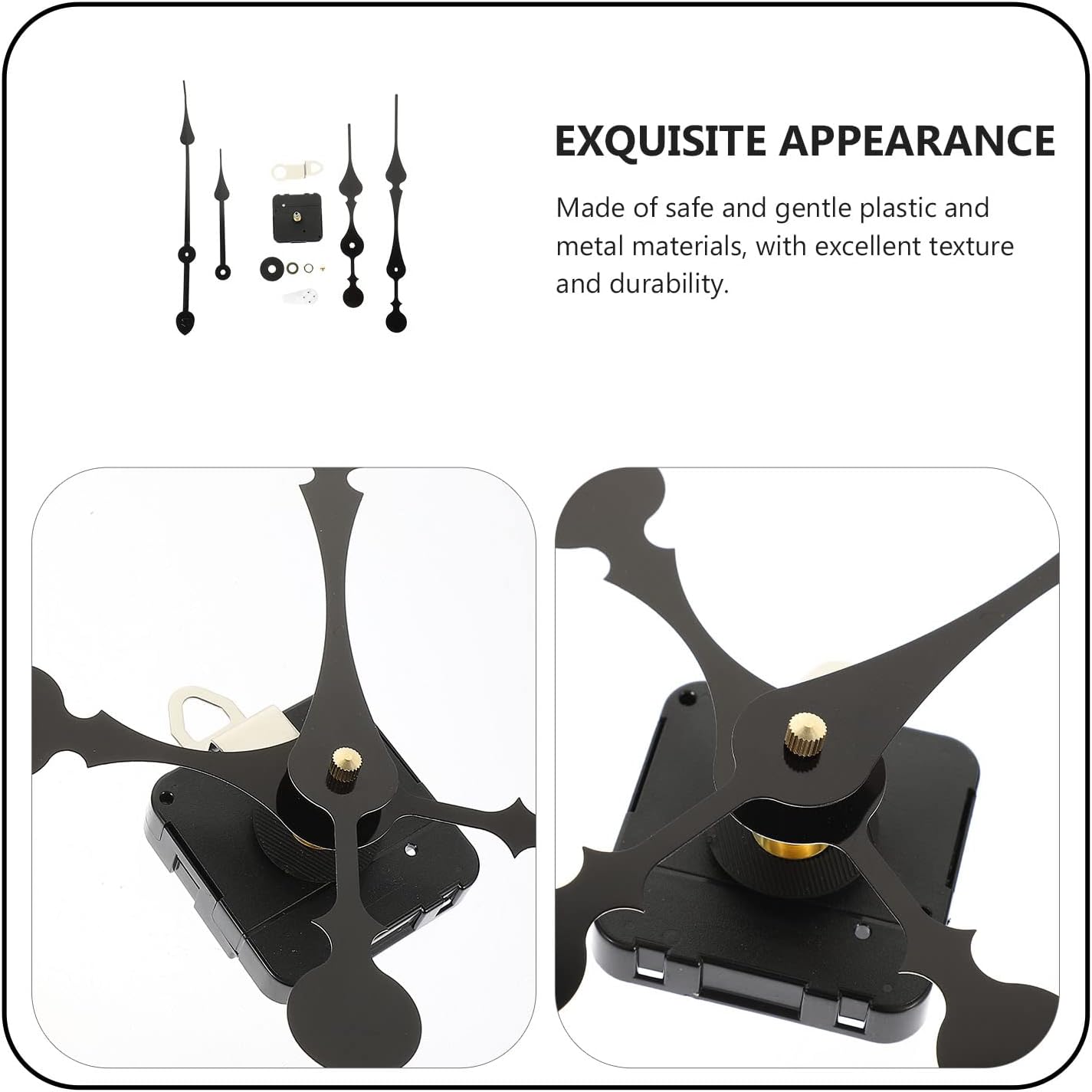 IfundoM Replacement Clock Mechanism - Battery Operated with 2 Sets of Clock Hands