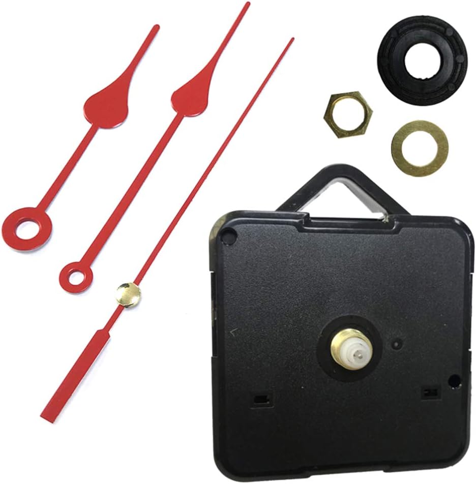 DOITOOL Silence Quartz Clock Movement with 3 Hands Red