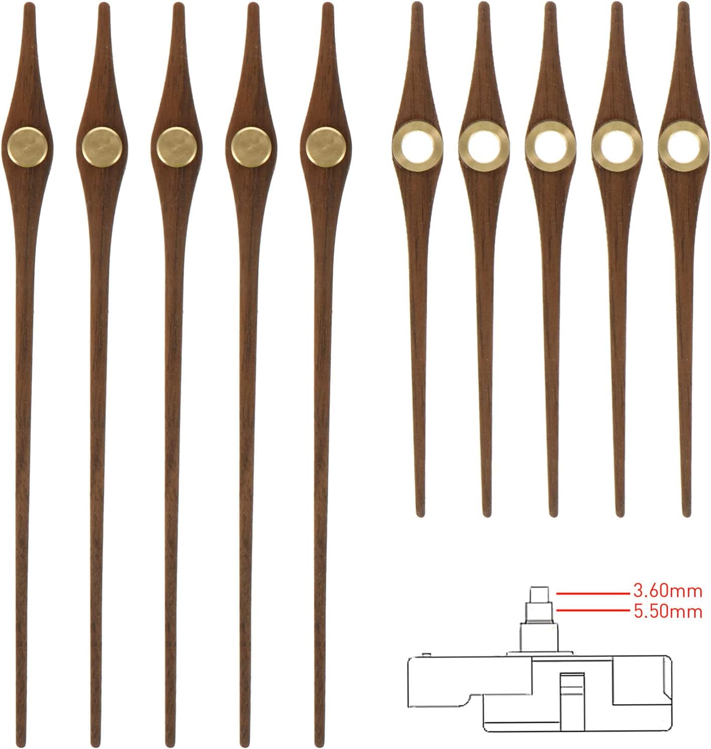 Wooden Clock Movement Parts with Spade for DIY and Repair