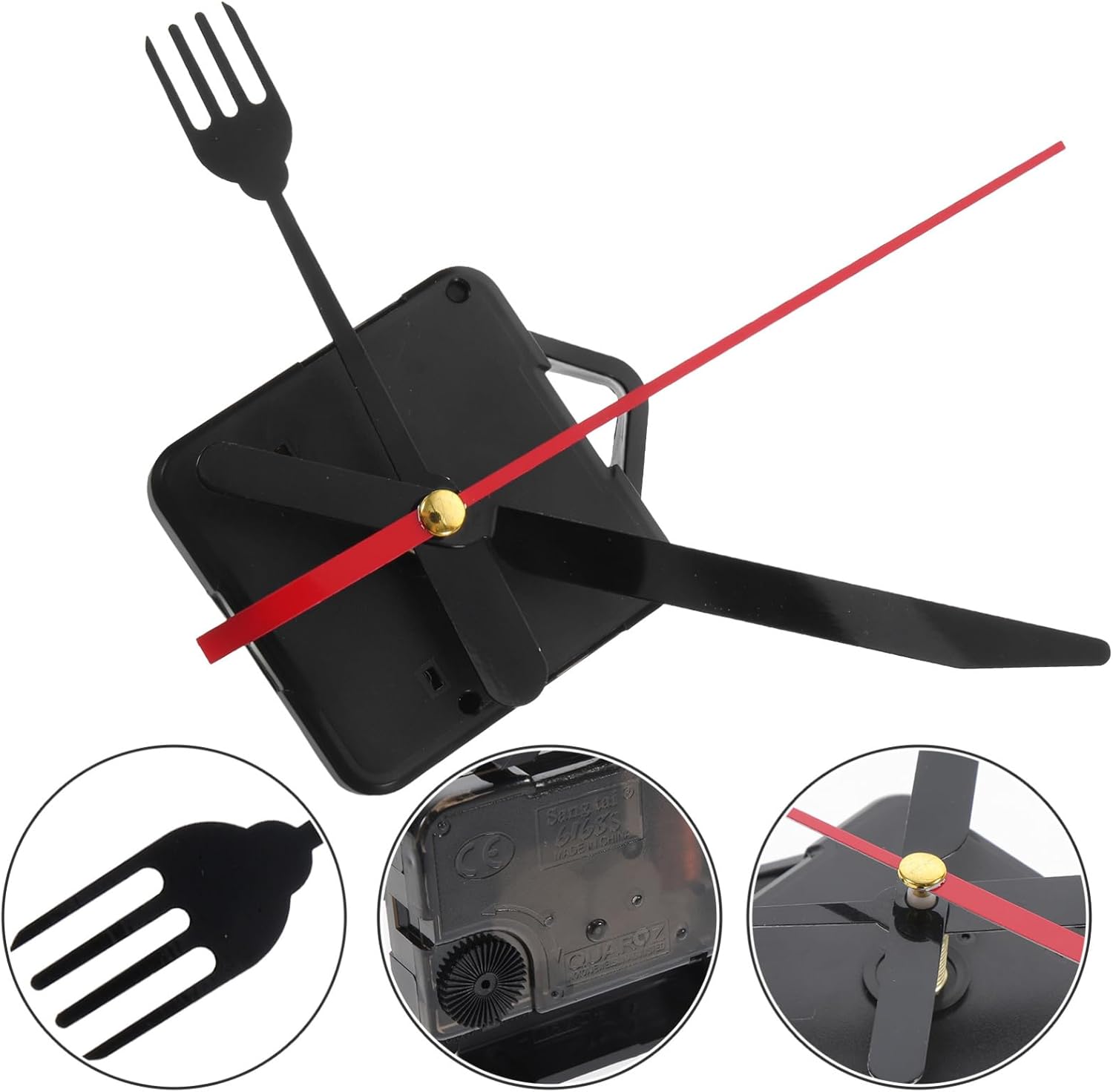 Hemobllo Silent Clock Mechanism - Elegant Knave Fork Clock Hands Replacement