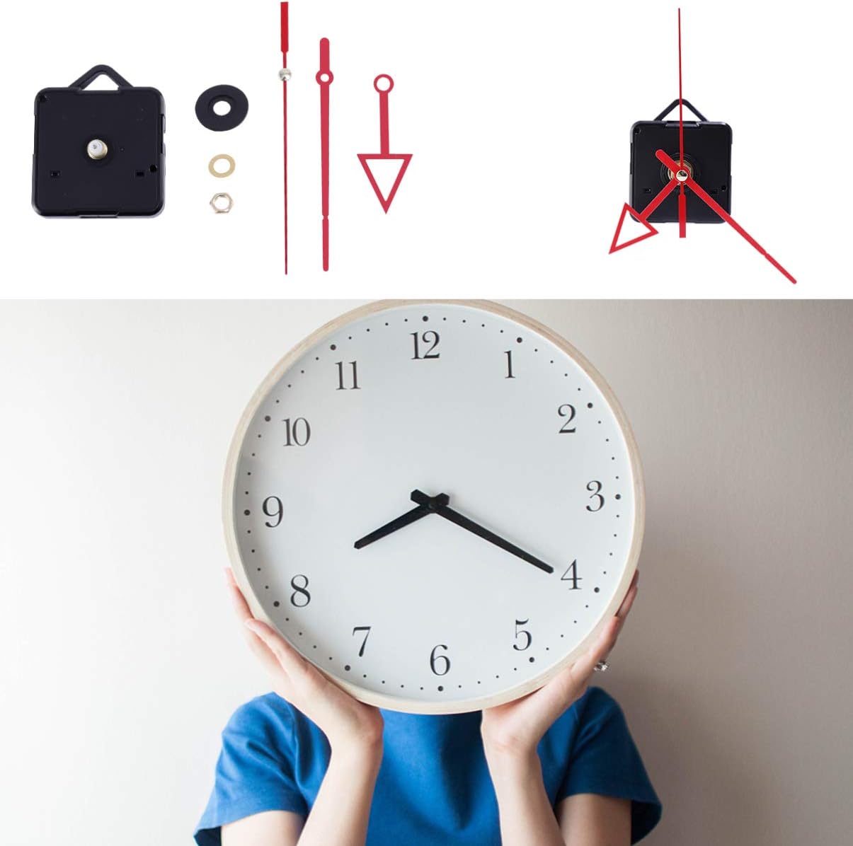 EXCEART Wall Clock Movement Kit