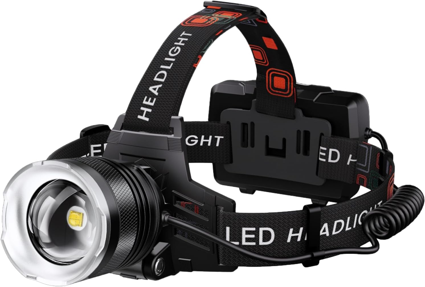 AMAKER 900000 Lumens LED Headlamp Low Battery IPX7 Waterproof Adjustable Powerful Beam