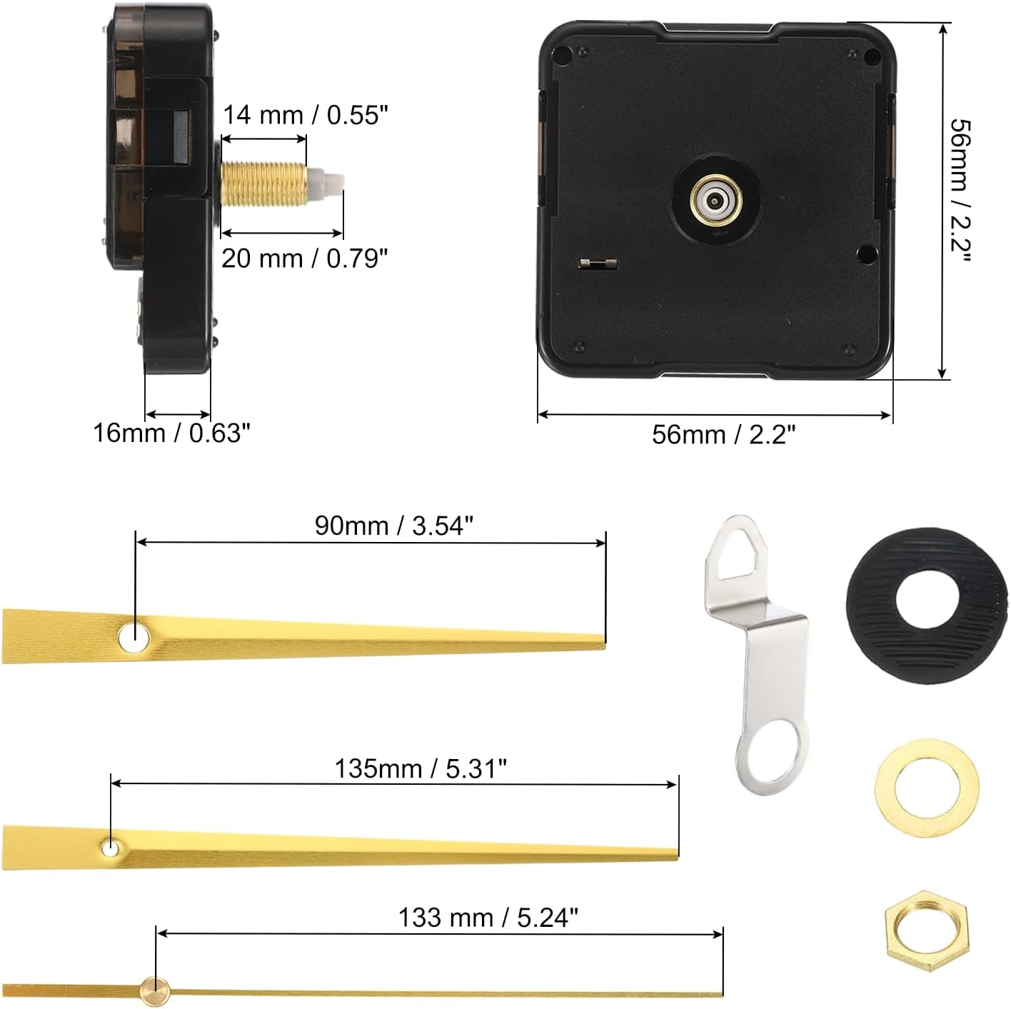 Say Goodnight Quietly PATIKIL Battery-Operated Clock Mechanism 1Pcs