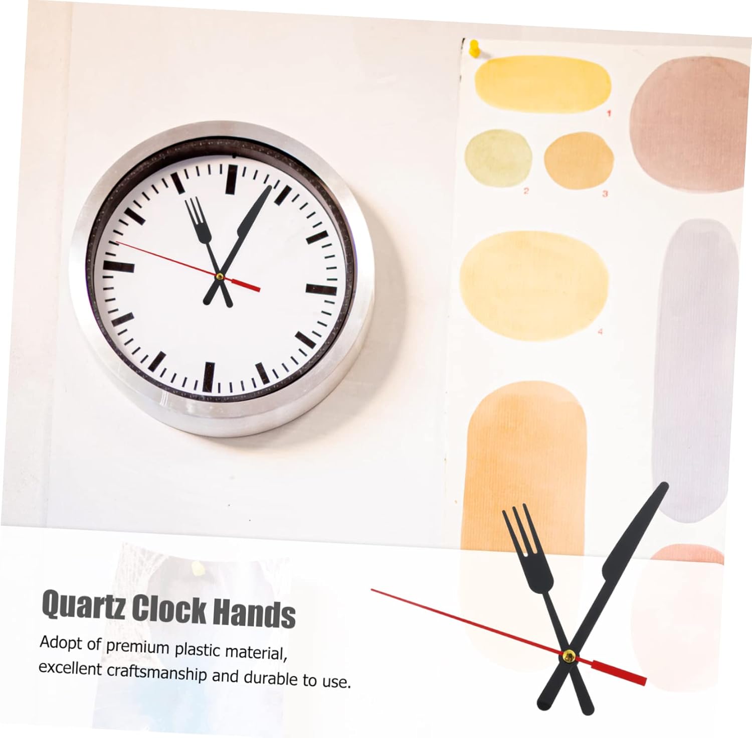 Sturdy Plastic Clock Hands Kit for Wall Clock Repair