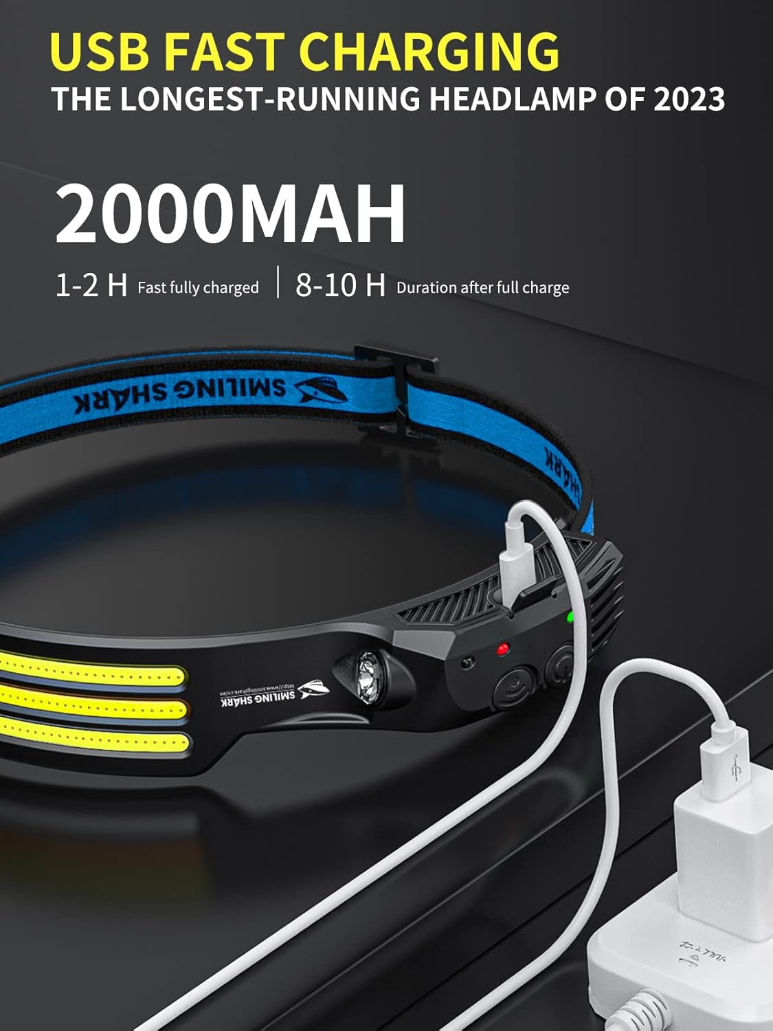 Smiling Shark Rechargeable LED Headlamp 230