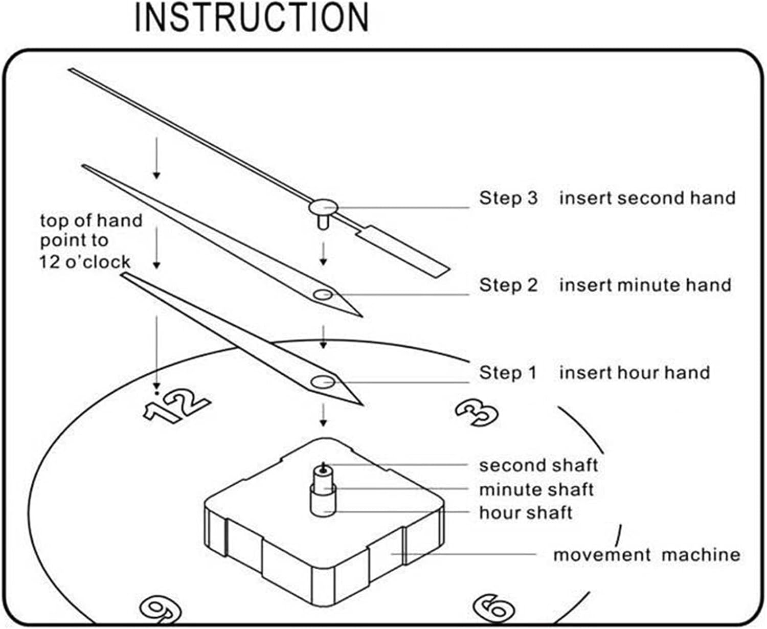 High-Torque Non-Ticking Clock Kit Easy to Install