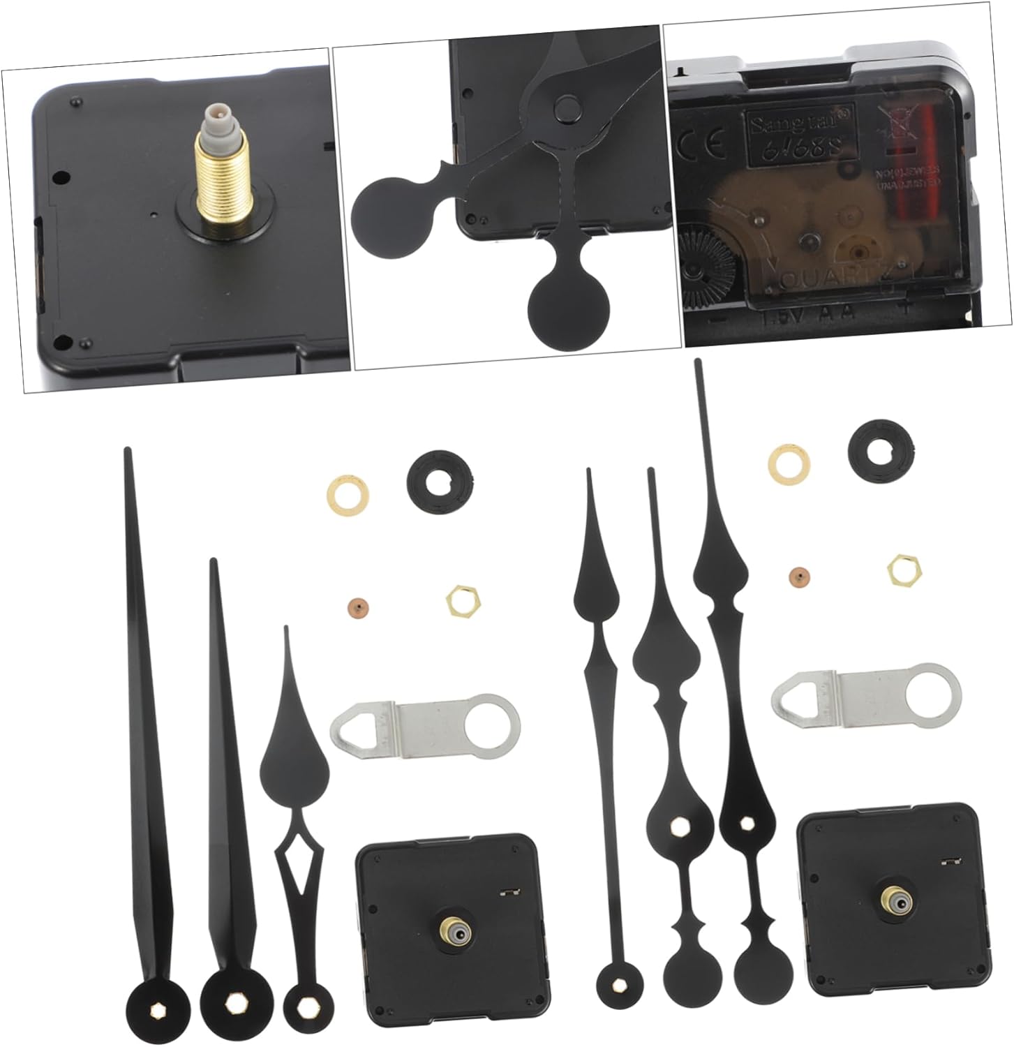 DOITOOL 6-Set Wall Clock Mechanism Set