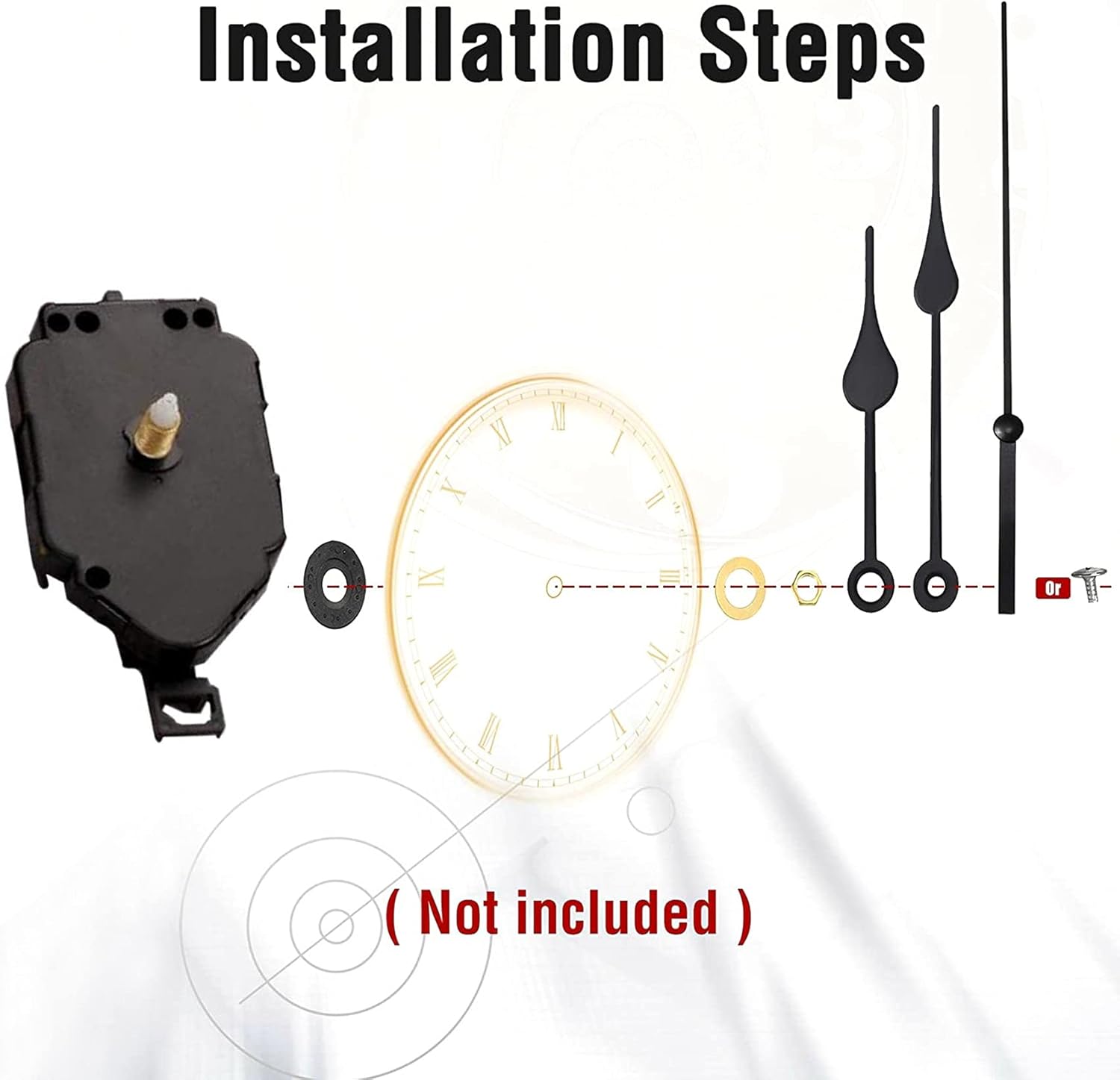 DIY Clock Kit Easy-to-Use Wall Clock Replacement with Precision Movements