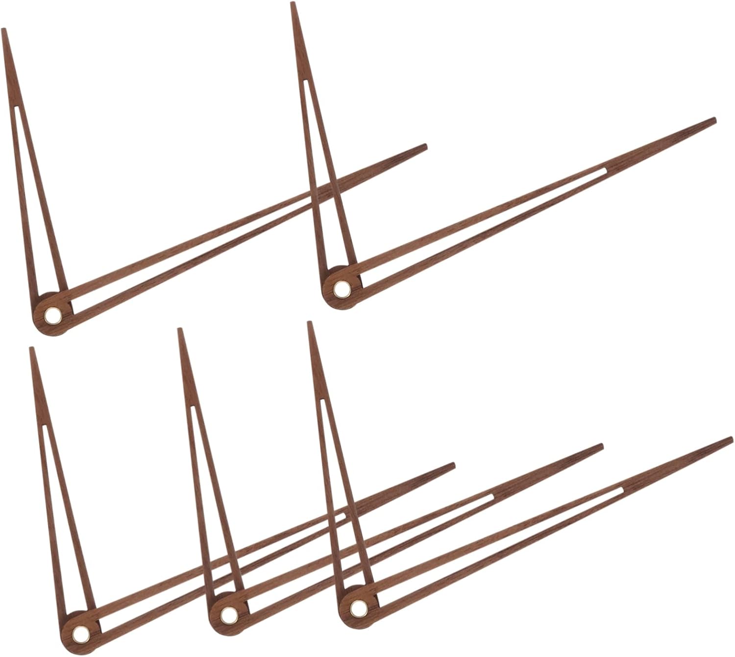 Uonlytech Wooden Clock Hands 5 Sets Replacement
