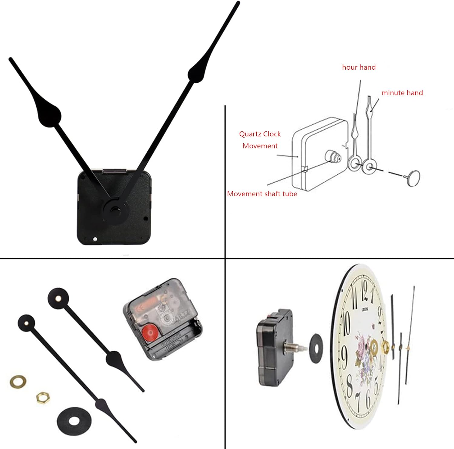 Silent Quartz 12888 Wall Clock Movement Part Replacement