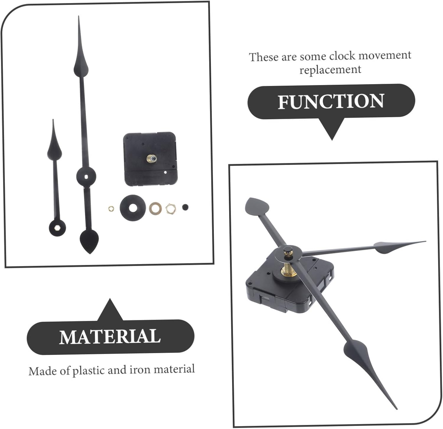 DOITOOL Wall Clock Mechanism Kit