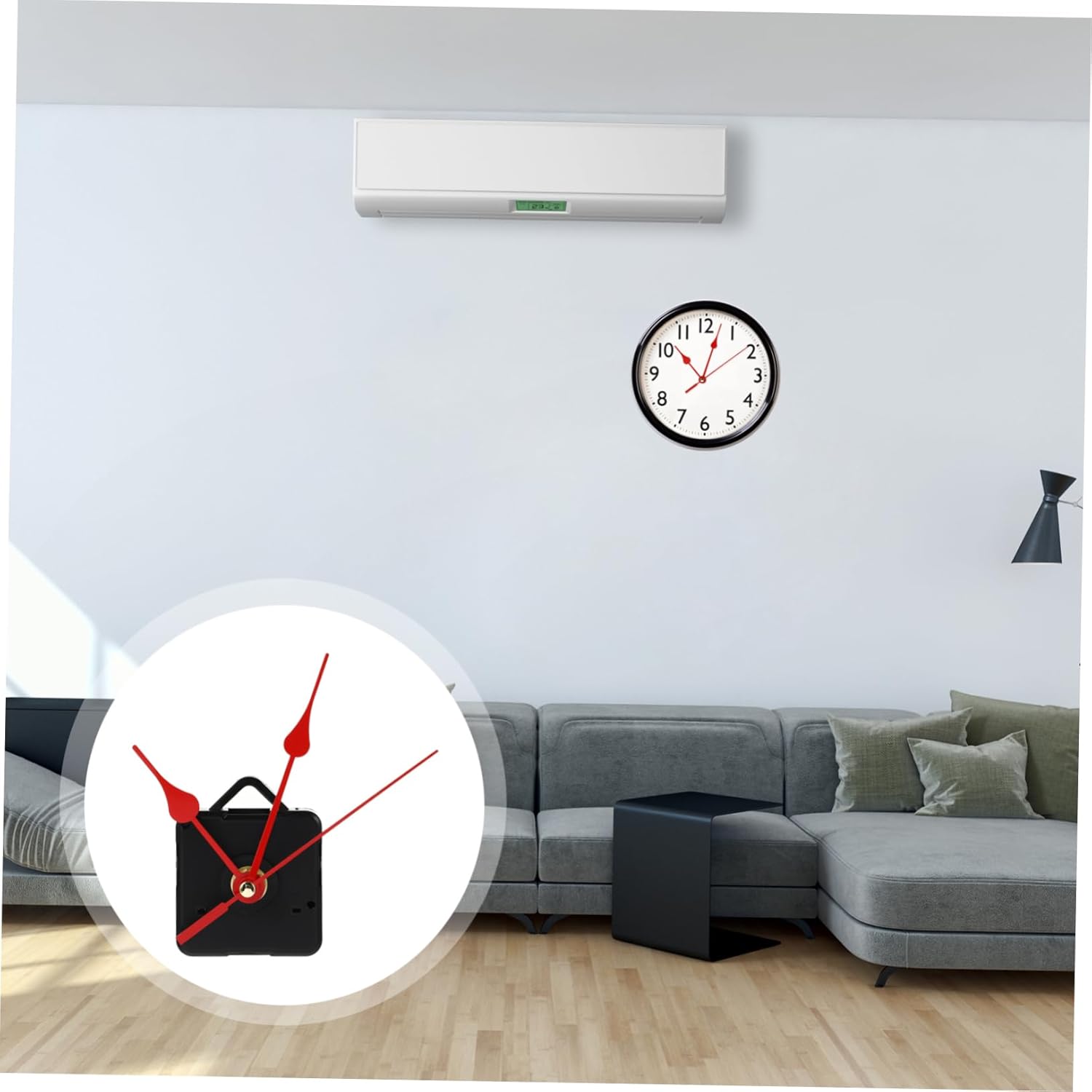 Simple Elegant Quartz Clock Movement Kit Red
