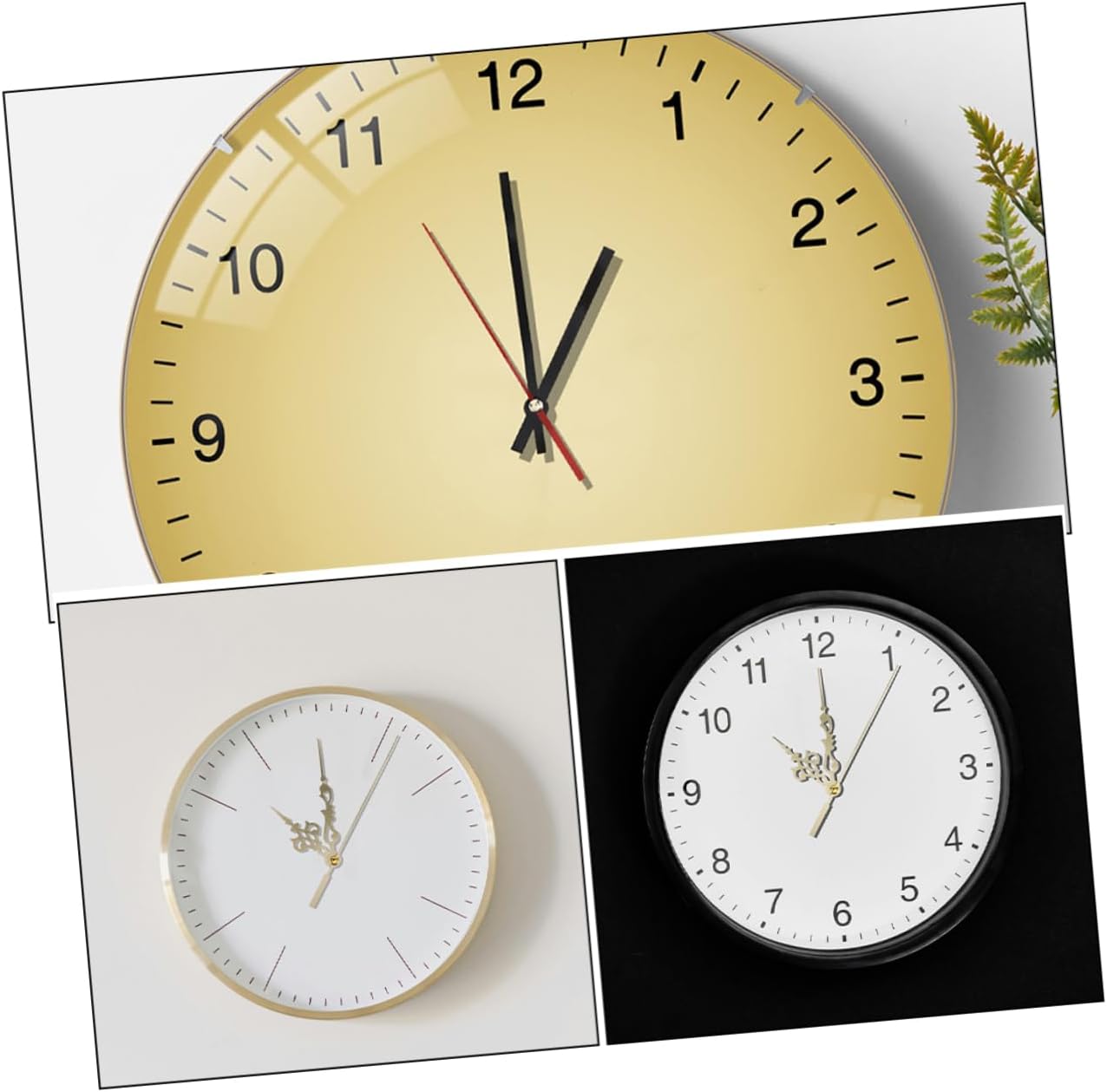 Ifundom 2-Piece Metal Clock Hands Black and Golden