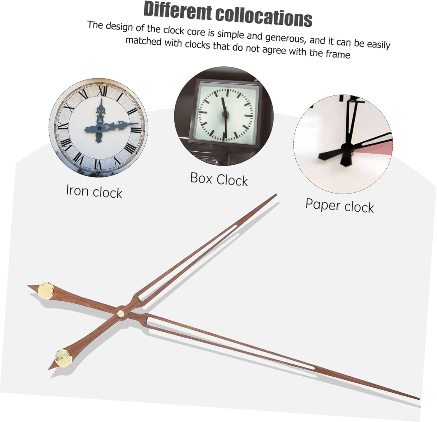 Veemoon Wooden Scale Clock Hands Digital Wall Clock Set