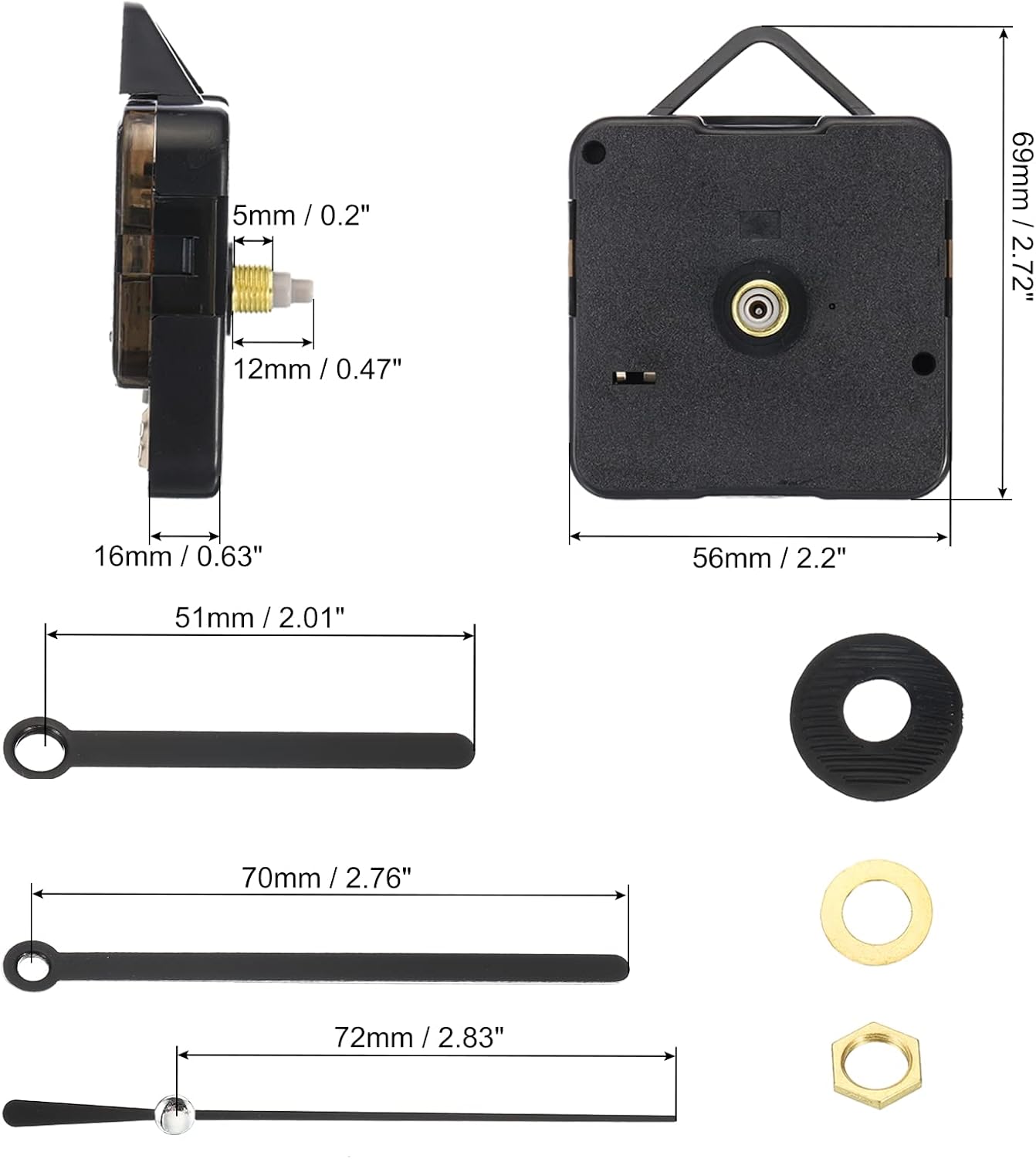 Reliable Battery-Operated Clock Repair Kit for DIY Projects