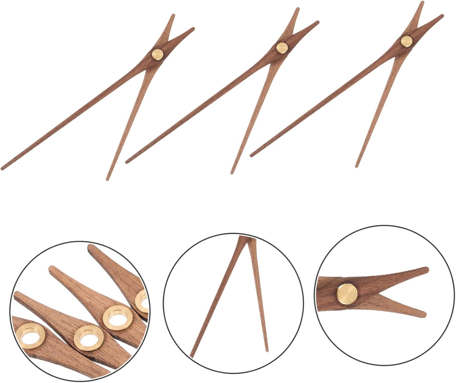 JojoFunY 5 Set Walnut Clock Hands Kit Perfect DIY Wall Clock Accessory