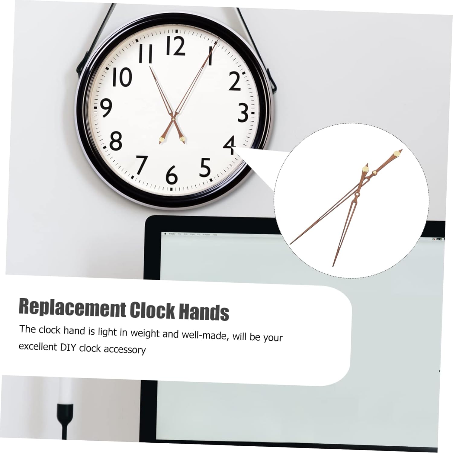 Veemoon Wooden Scale Clock Hands Digital Wall Clock Set