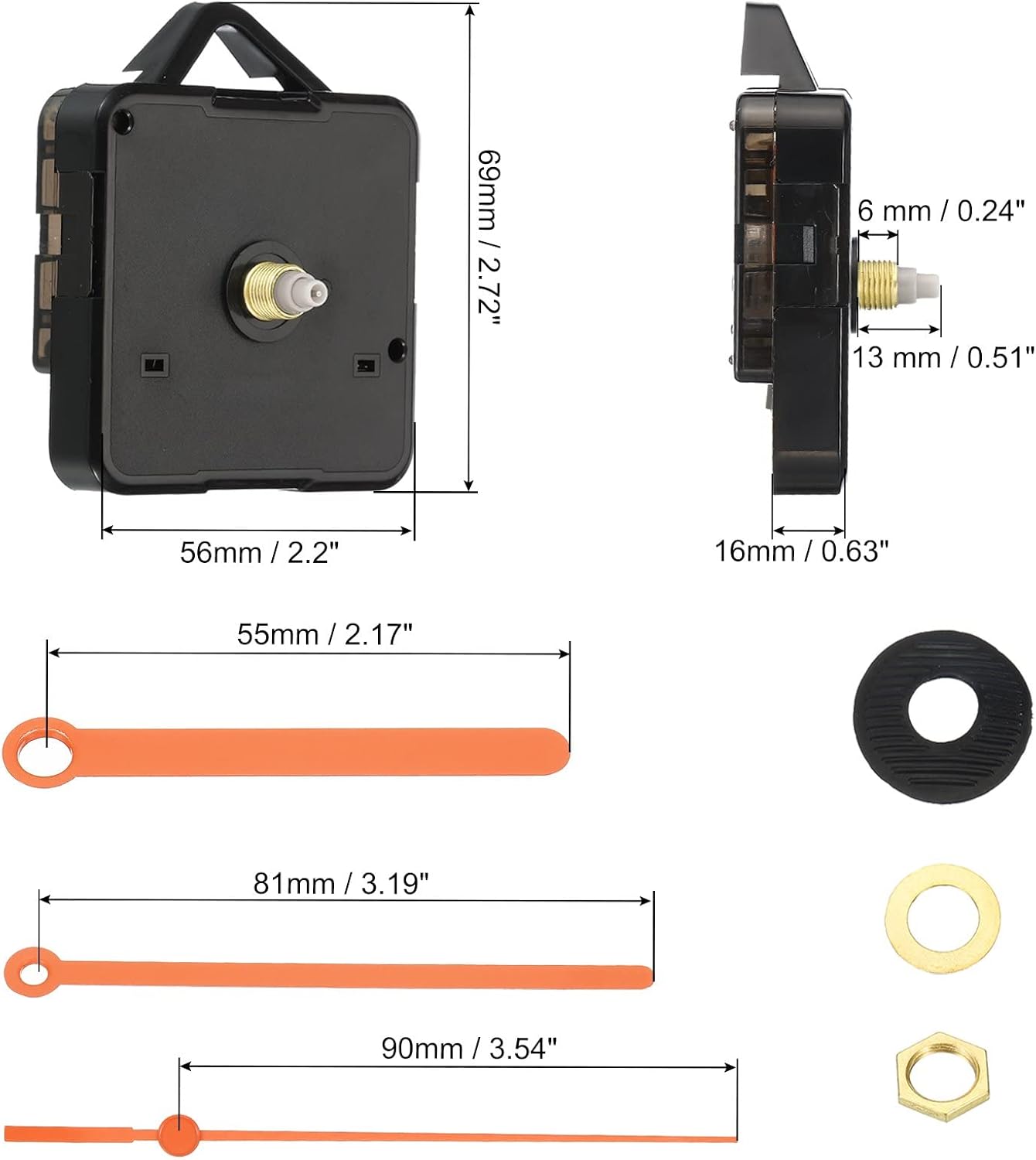 PATIKIL Clock Mechanism Replacement Kits DIY Wall Clock Parts Made Easy