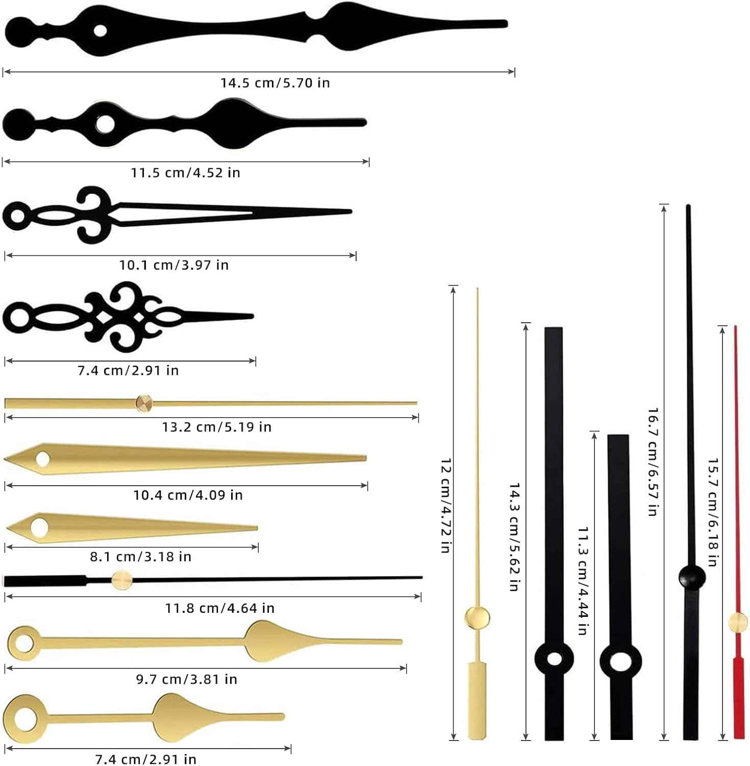 Sterling Clock Movement Kit by Esteopt- Replacement Parts for Long and Short Shaft Wall Clocks