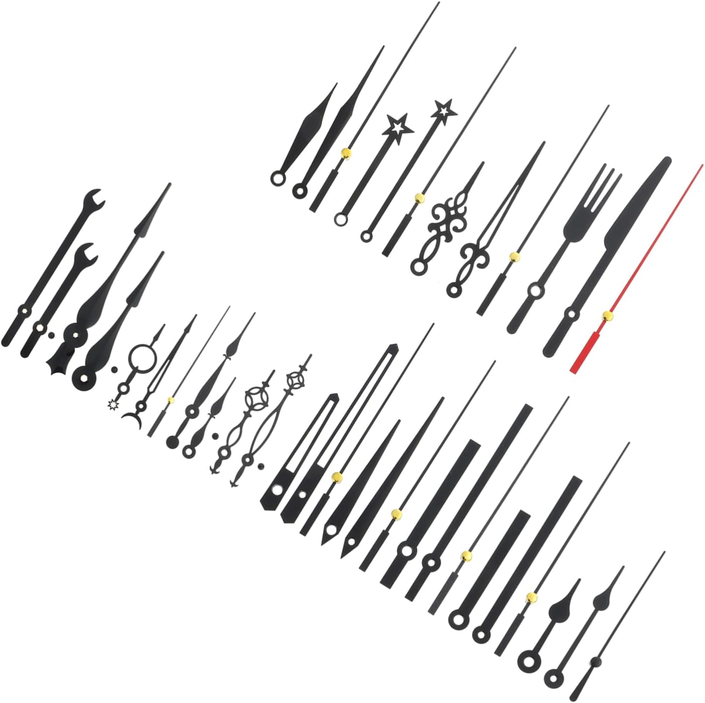 Sturdy Plastic Clock Hands Kit for Wall Clock Repair
