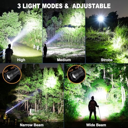KungfRechargeable Headlamp - 990000 Lumens 3 Modes Water Resistant Comfortable