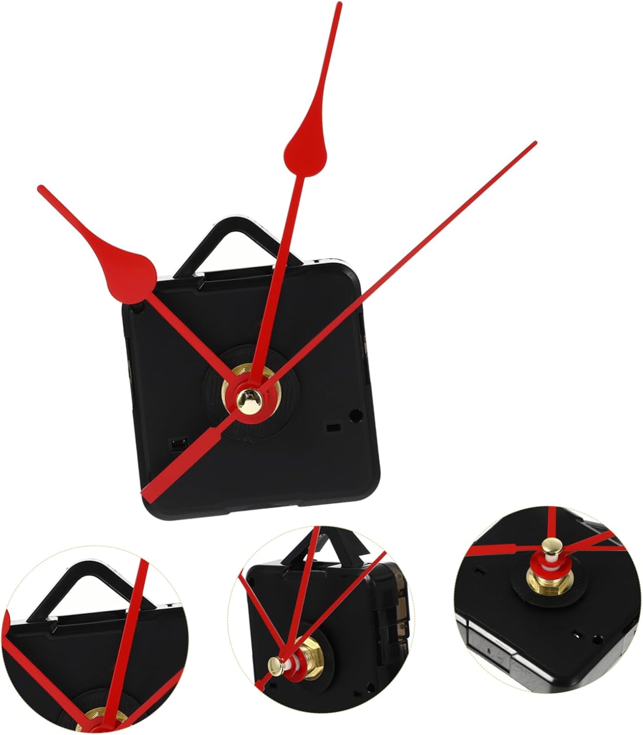 Silent Quiet Red Quartz Clock Hands Easy Install Movement Kit for Clocks