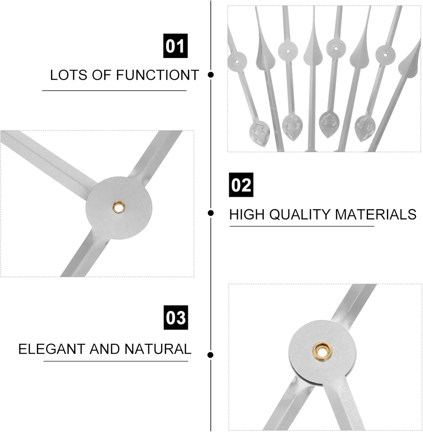 4-Piece Wall Clock Extra Long Hands Kit