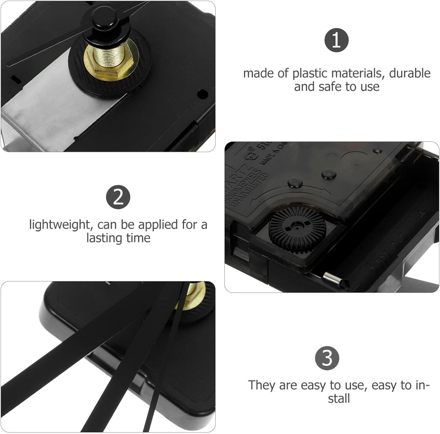 Uonlytech 4 Set Wall Clock Mechanism Replacement Parts