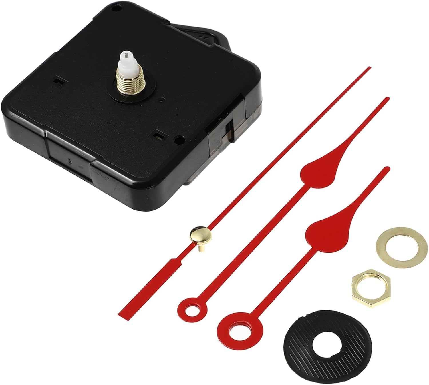Silent Quiet Red Quartz Clock Hands Easy Install Movement Kit for Clocks