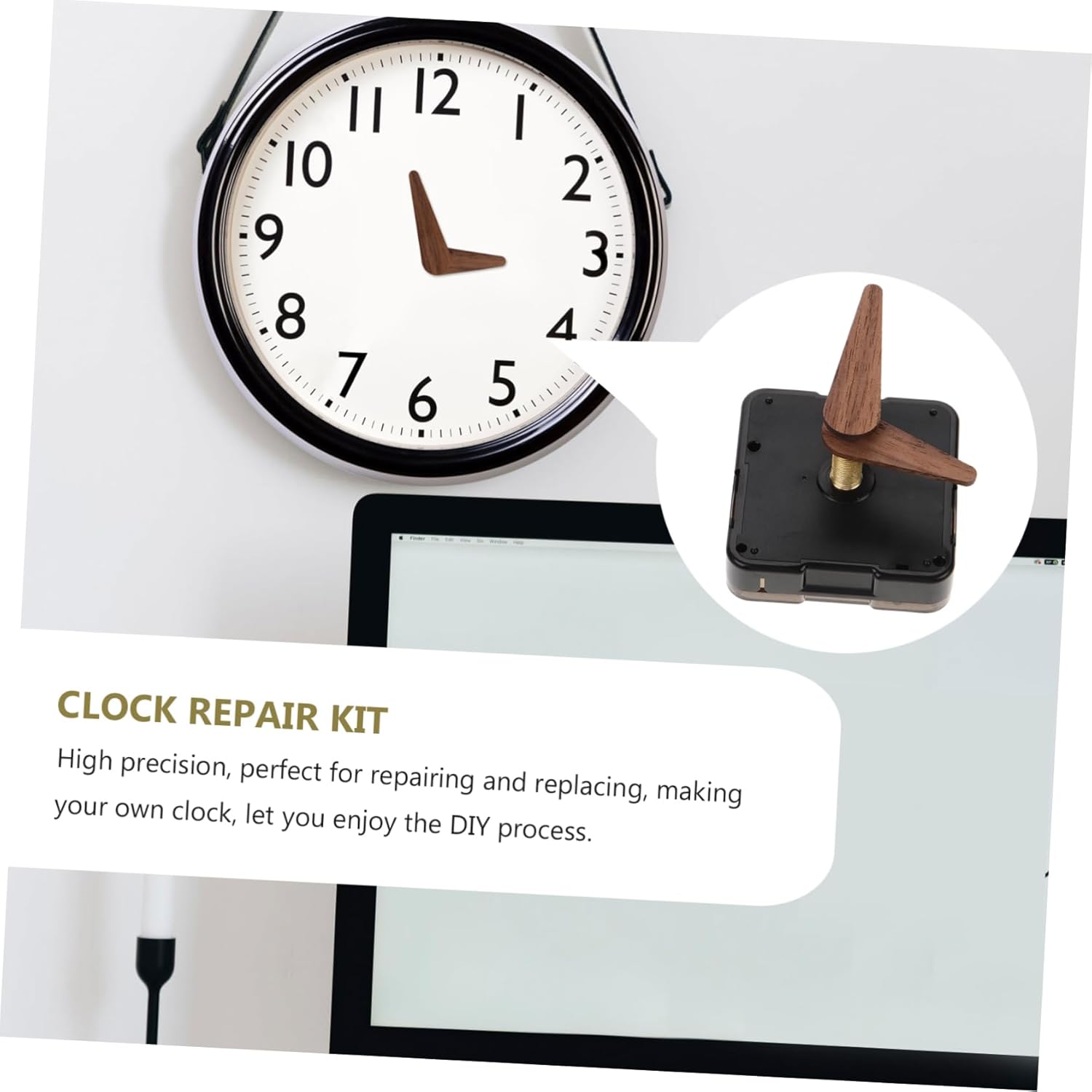 UKCOCO Modern Clock Kit - Replacement Clock Movement