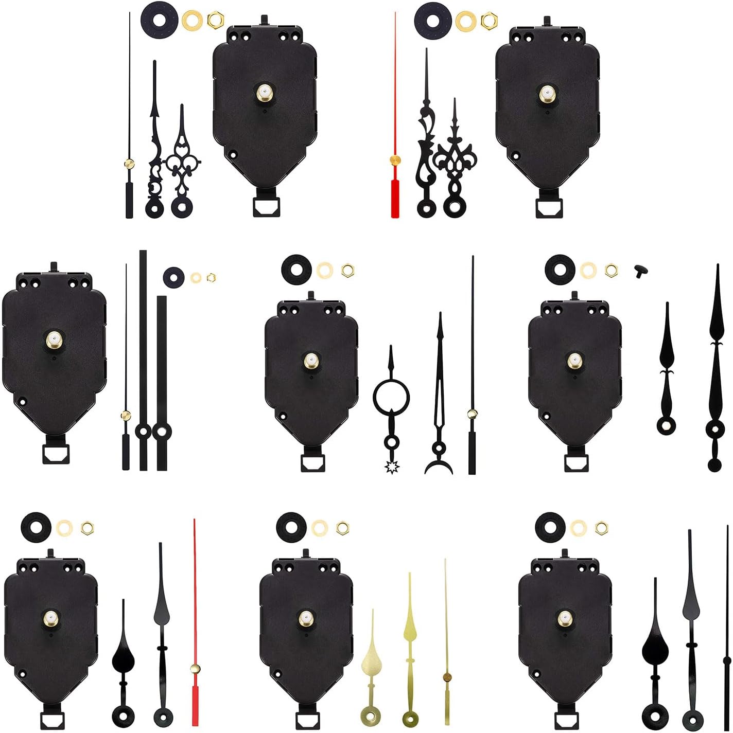 Stylish Pendulum Clock Motor Set with Multiple Hand Designs
