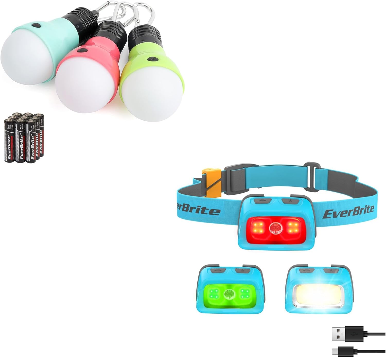 Hiking Lights Rechargeable Headlamp Bundle