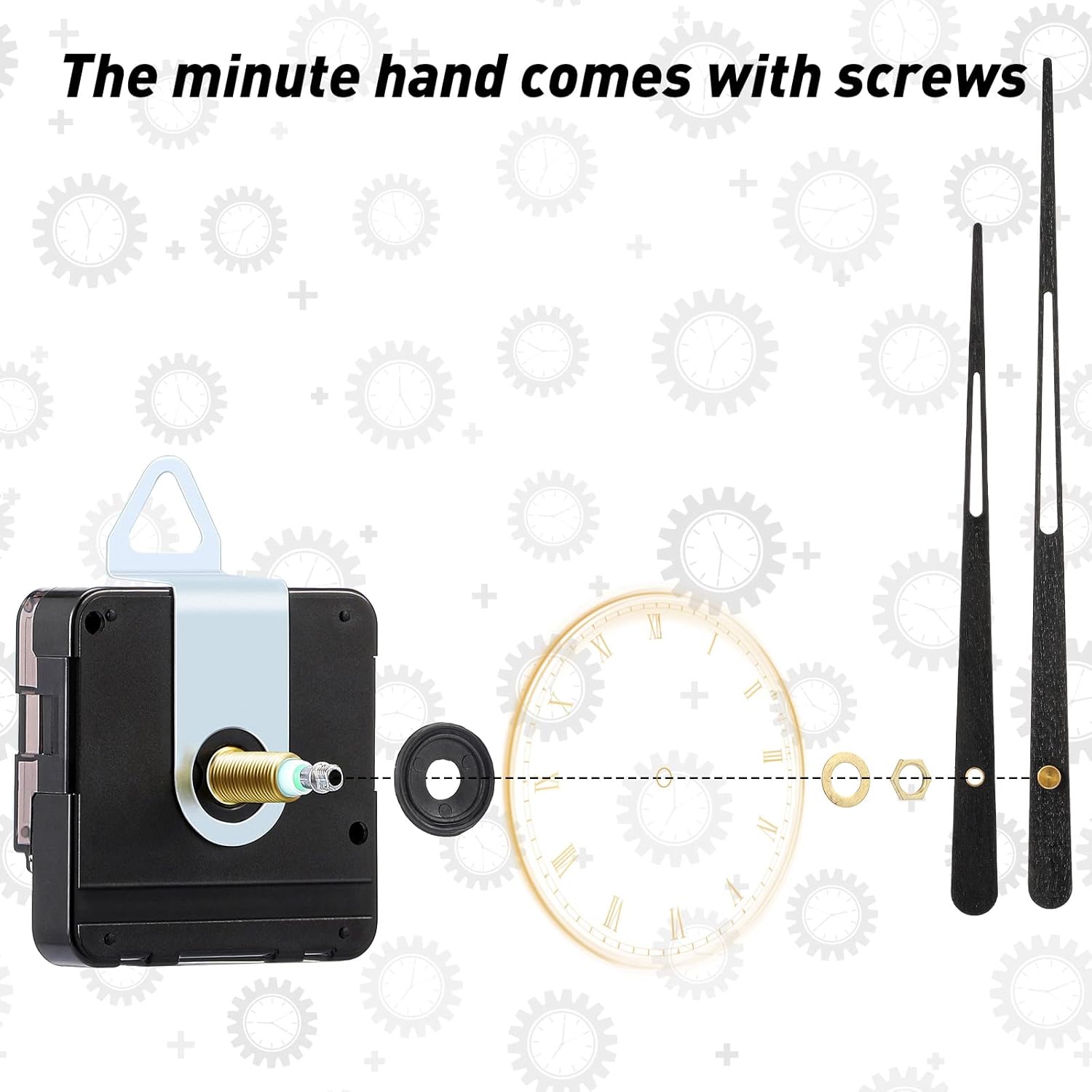 Elegant Replacement Parts for 16 Clocks Walnut Wood ABS Precision