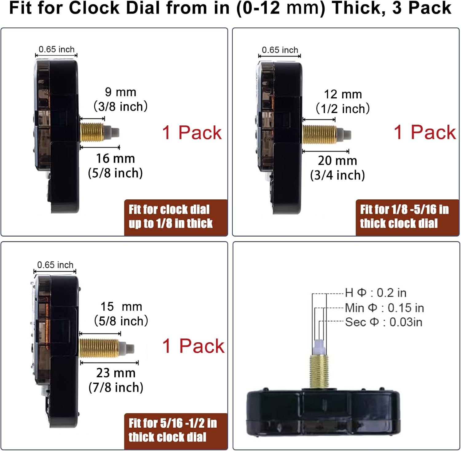 Silent Replacement Kit for EMOON Clocks