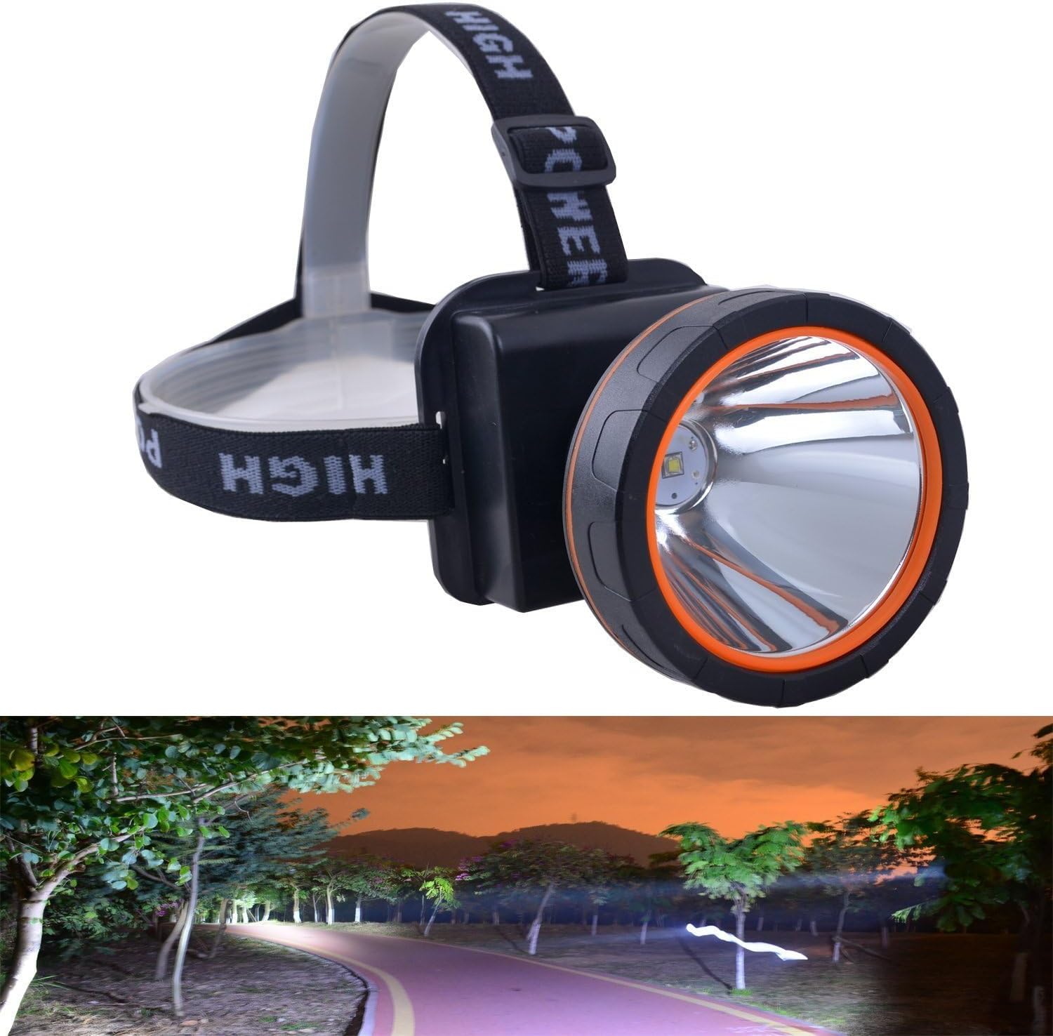OLIDEAR Rechargeable LED Headlamp Bright Durable 10x Power