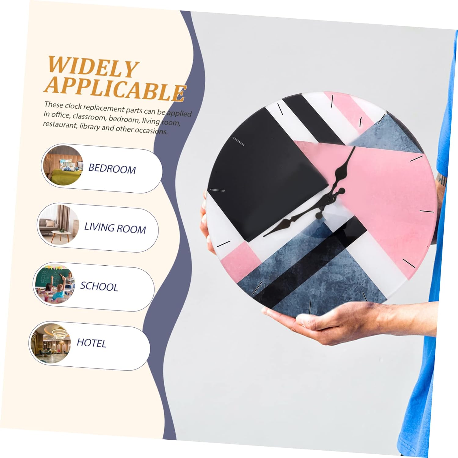 Elegant Black Wall Clock Movement Kit