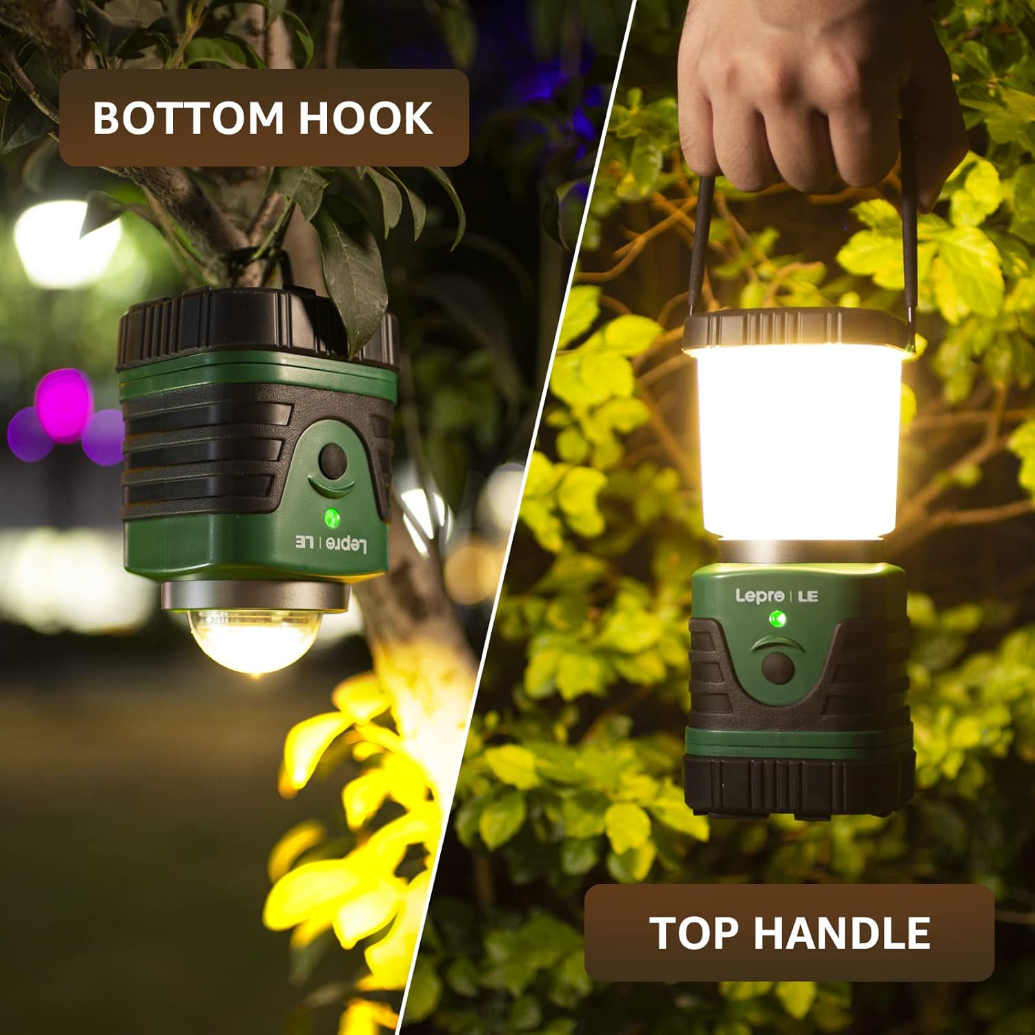 Lighting EVER 1000LM Rechargeable camping lantern4400mAh4 modesIP44 waterproofUSB included