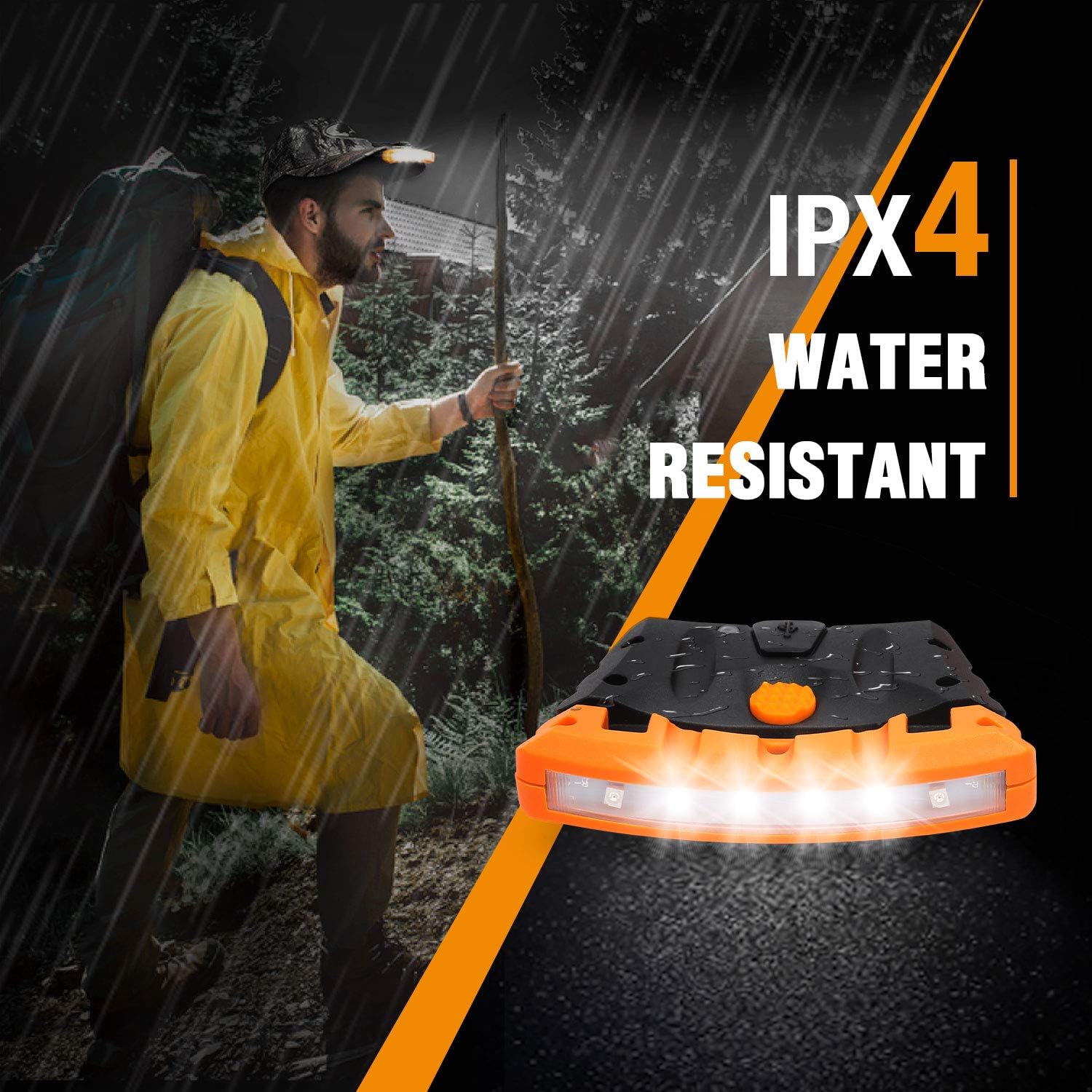 IPX4 Waterproof Hat Light